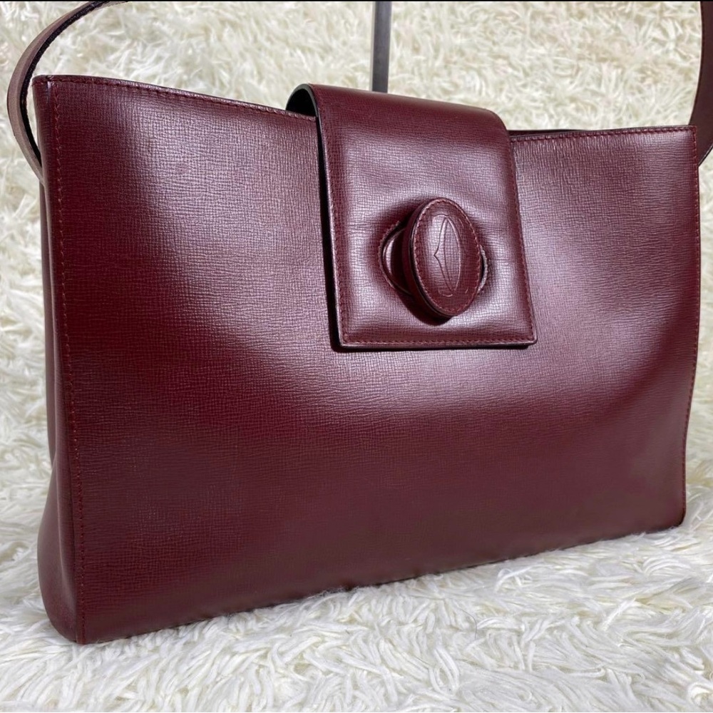 Cartier Shoulder Bag Mastline Bordeaux Leather Turn Lock Shoulder Crossbody bag
